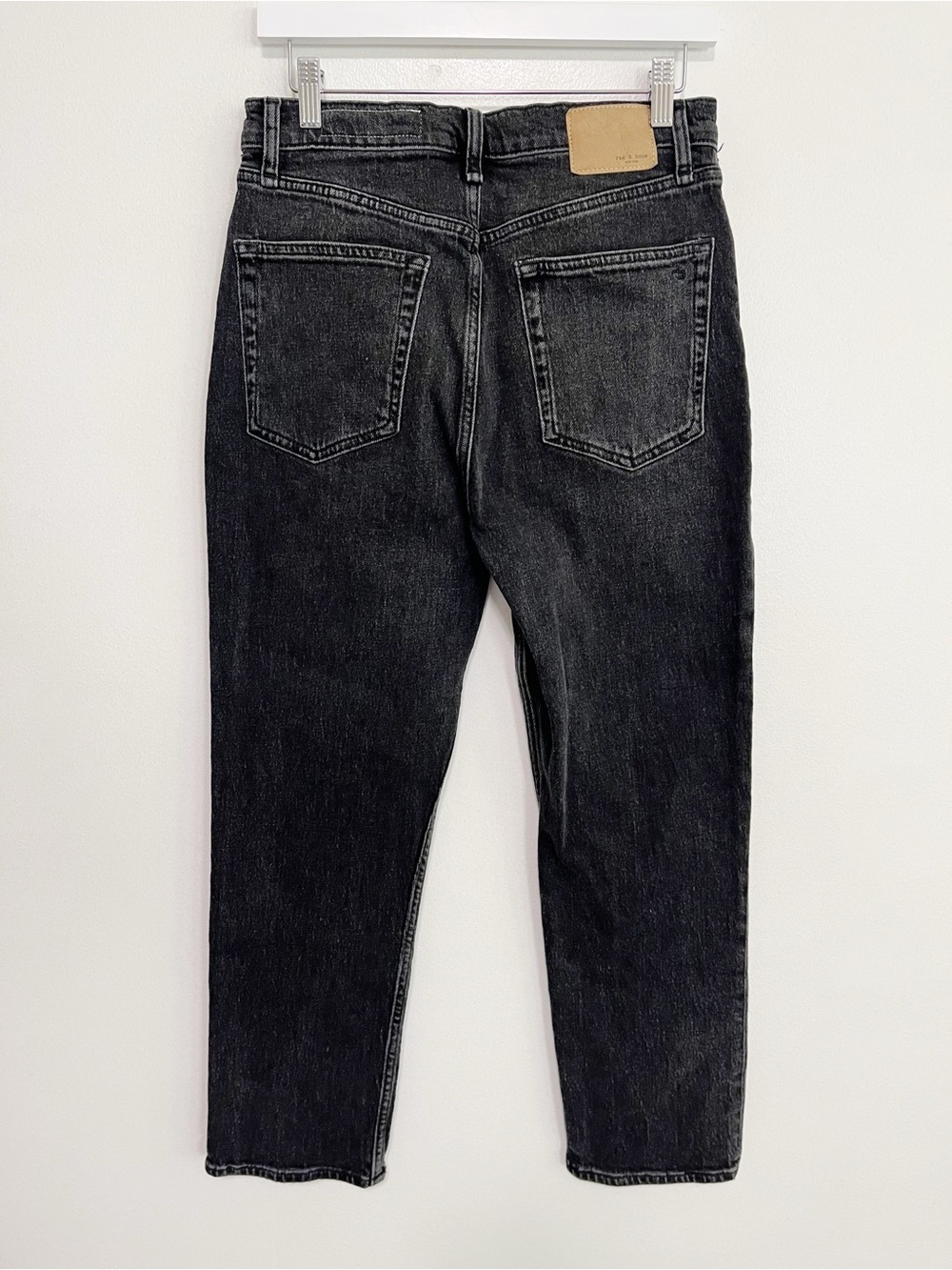 Rag & Bone Womens Wren High Rise Slim Straight Jean Highland Black Size 29 - Picture 6 of 10